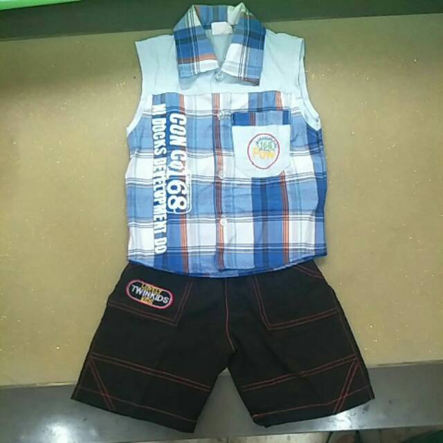 baju setelan anak laki modis