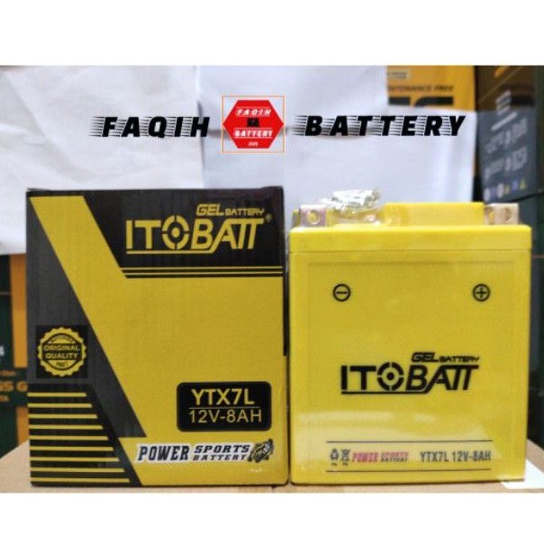 Aki Vespa LX 150 ITOBATT GEL YTX7L-BS 12v 8Ah