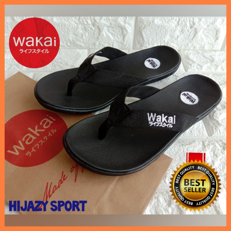 SANDAL JEPIT WAKAI PRIA DAN WANITA CASUAL SENDAL SANTAI OUTDOOR RINGAN TERLARIS SANDAL COUPLE COWOK