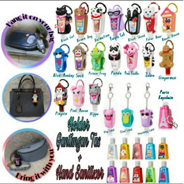 Holder Gantungan Tas + Hand Sanitizer Pockbac 29ml / Pocketbac