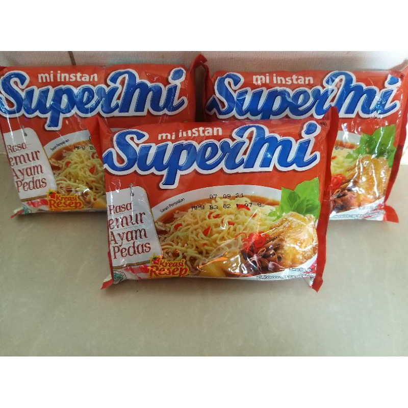 

MIE SEMUR AYAM PEDAS paket 3bks , SUPERMI SEMUR AYAM PEDAS, MIE PEDAS JADUL ,MIE SEMUR PEDAS