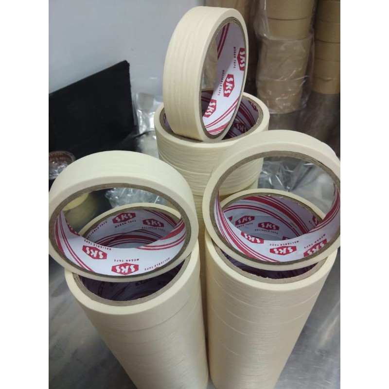 

solasi kertas,lakban kertas,,masking tape uk 24mm x 12mtr