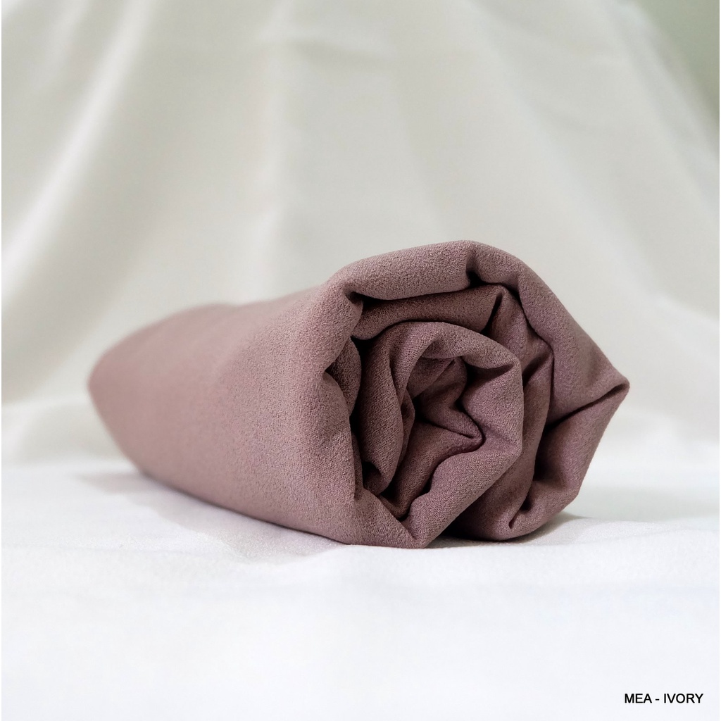 Pashmina Diamond Crepe Panjang 250x75 CM-IVORY