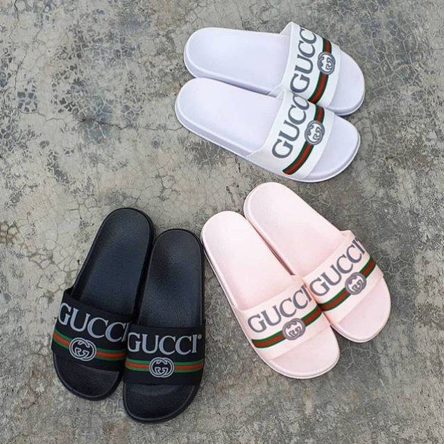 SANDAL GUCCI SLIP ON EMBOSS 02 SANDAL PRIA SANDAL COWOK SANDAL IMPORT
