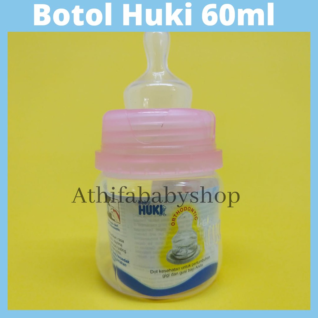 Botol Susu Dot Bayi 60ml HUKI NEWBORN Kecil Baru Lahir Dot Susu Bayi Botol ASI Perah Tempat ASIP