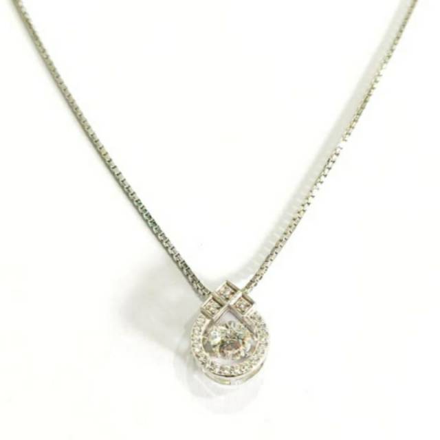 Kalung Liontin Dancing Stone Blink Flirting Medallion Gold Emas asli