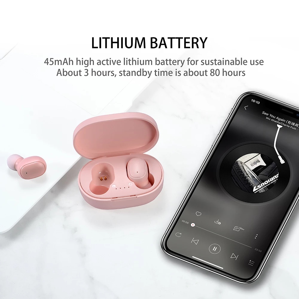 A6S TWS Wireless Headphone Bluetooth 5.0 Earphone Wireless Stereo Mini Earbuds Macaron Hi-Fi Sound For Iphone IOS Android