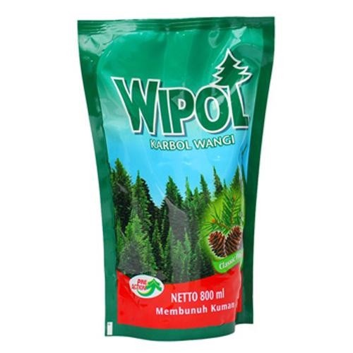 Pembersih Lantai Wipol Karbol Classic Pine Pouch 780ml - Wipol Pine