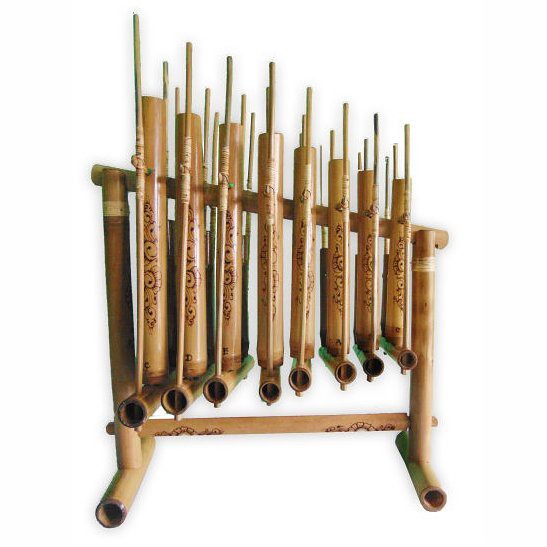 ANGKLUNG/CALUNG BAMBU 8 NADA UKURAN SEDANG KUALITAS TERBAIK