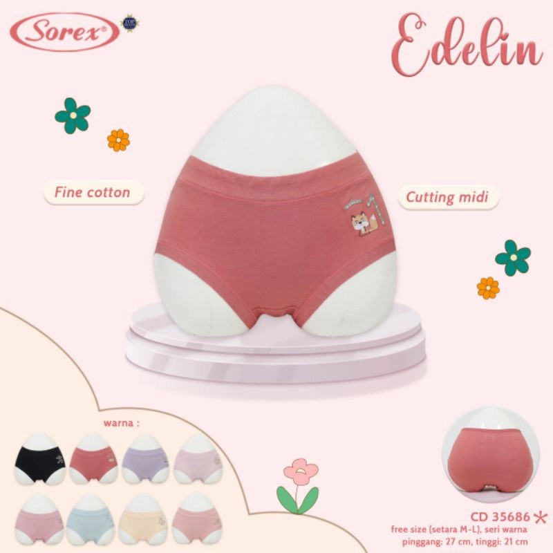 CELANA DALAM WANITA CD SOREX 35683 35686 31198 CUTTING MIDI NYAMAN DIPAKAI