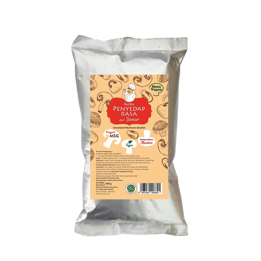 Bumbu Dapur Moto Vegan 500gram Penyedap Rasa Jamur Micin Jamur Kaldu No Msg Shopee Indonesia