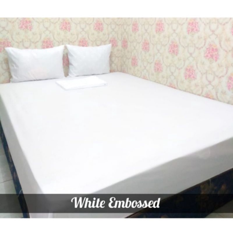 PROMO SRPEI EMBOS WHITE SPREI EMBOS HOMEMADE MURAH SPREI EMBOS POLOS PUTIH