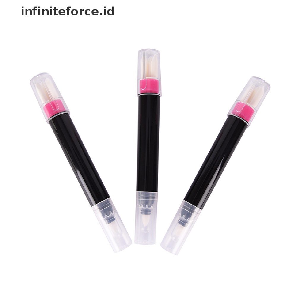 (Infiniteforce.Id) 3pcs / Set Pena Pembersih Kutek Kuku Kosong Untuk Nail Art / Manicure