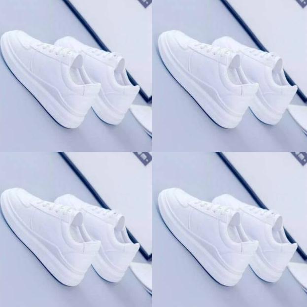 [PROMO CTC86] .... Sepatu wanita putih polos bersih tinggi 5cm Harga Promo