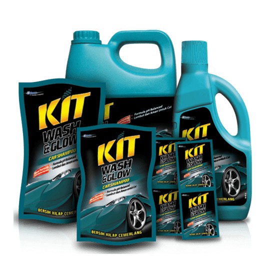 KIT Wash &amp; Glow Car Shampoo Shampo mobil motor 3,7 Liter