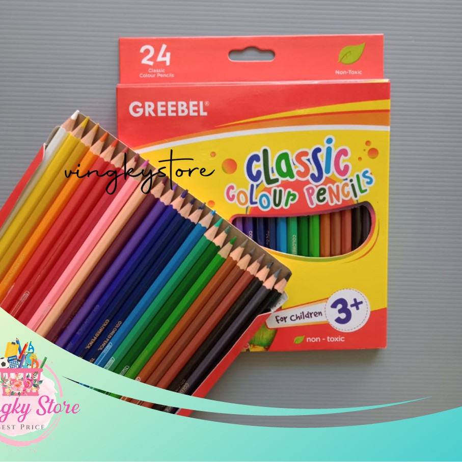 

Pensil Warna Classic 24 warna Greebel