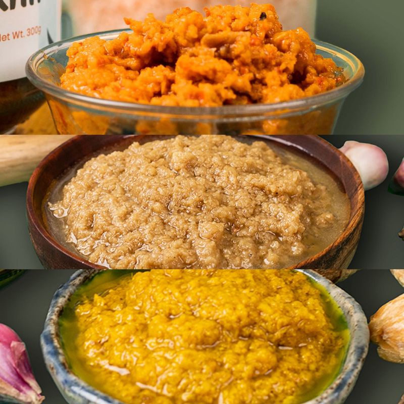 

Bumbu dasar Merah, Kuning, Hitam (rawon) Home Made | Bumbu Dasar Masak Makanan Cepat Saji 3 Varian> 3 V Merah/ Kuning/ Hitam Non MSG Termurah.