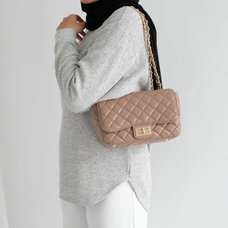 SLING BAG FLICKA KODE V1 *TAUPE* ORIGINAL BY FLICKA 100%