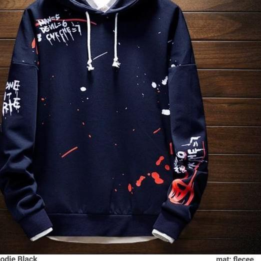 ❊ HipNop ABSTRAK HOODIE PRIA JUMPER POLOS VARIASI SELETING PAKAIAN COWOK COWO ➢
