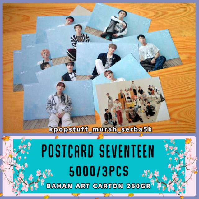 

POSTCARD SEVENTEEN MURAH 5000/3PCS