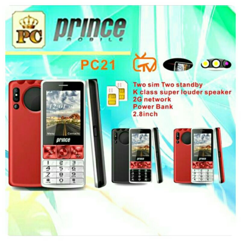 HP PRINCE PC21 + TV DUAL SIM ON LAYAR 2.8 BIG SPEAKER KEYPAD BESAR