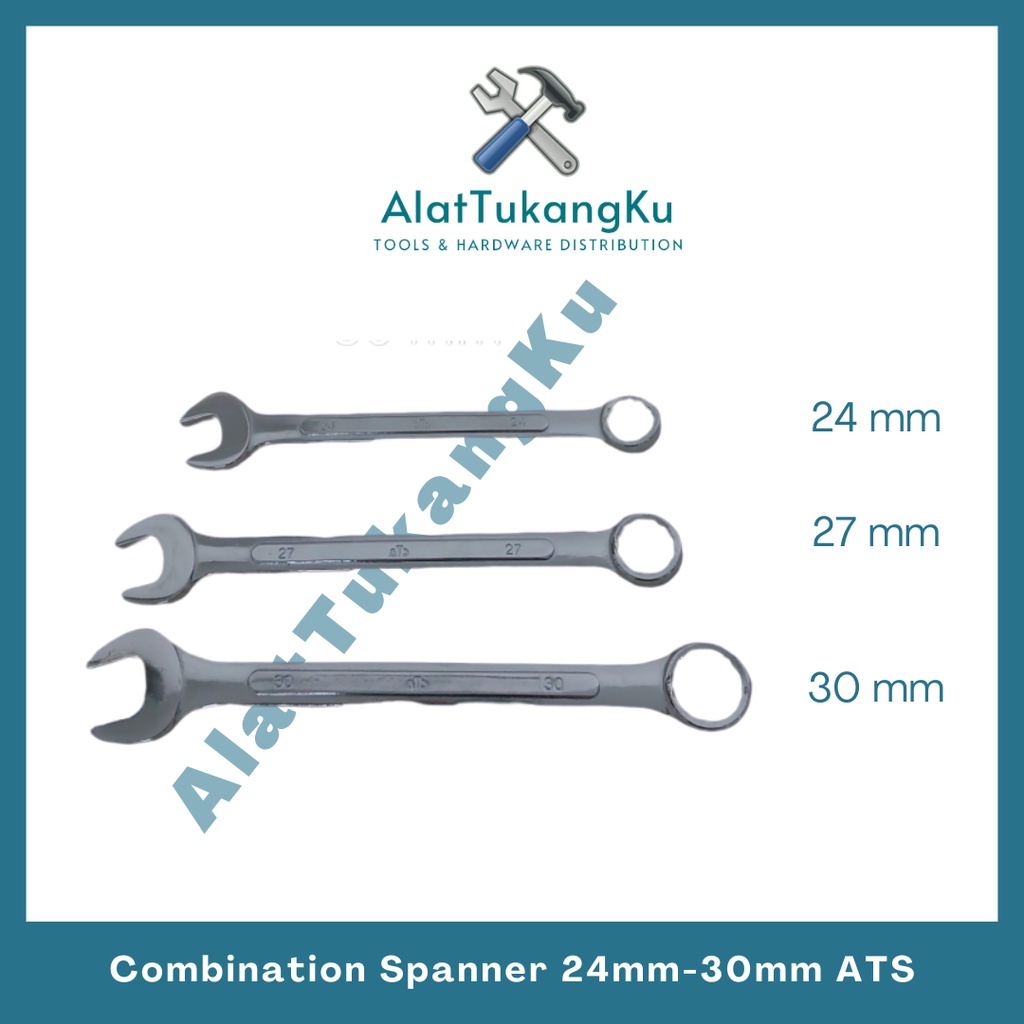 ATS Kunci Ring Pas 23mm 24mm 27mm 30mm 32mm / Kunci Ring Pas Satuan / Kunci Set / Combination Spanne