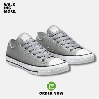 converse gray leather