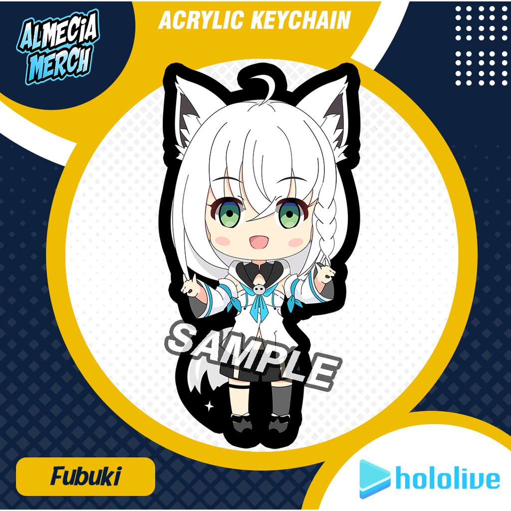 Gantungan Kunci Hololive JP Shirakami Fubuki / Keychain Fubuki