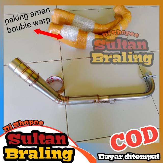 Pipa leher knalpot Supra x 125 Blade 125 Revo fit netral kolong