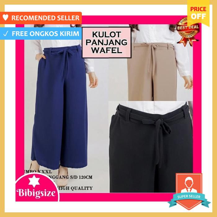 Celana Kulot Bigsize 501 Bawahan Celana Kulot Jumbo 501 Hitam