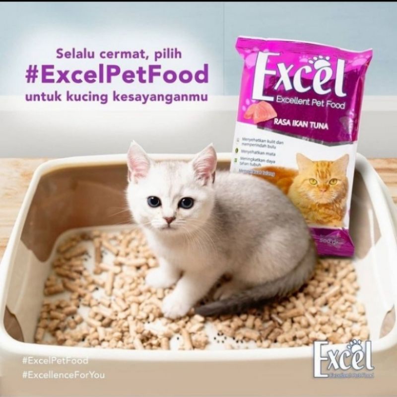 makanan kucing Excel Ikan 500gr / Excel Ikan frespack