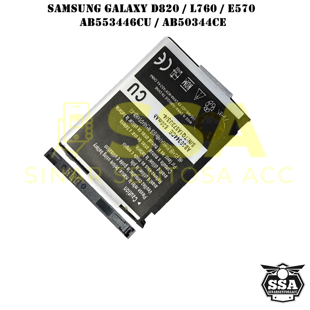 Baterai Original OEM Samsung Galaxy D820 L760 E570 AB553446CU AB50344CE HP Ori Battery Batrai Batre Batu Batere GARANSI AWET MURAH