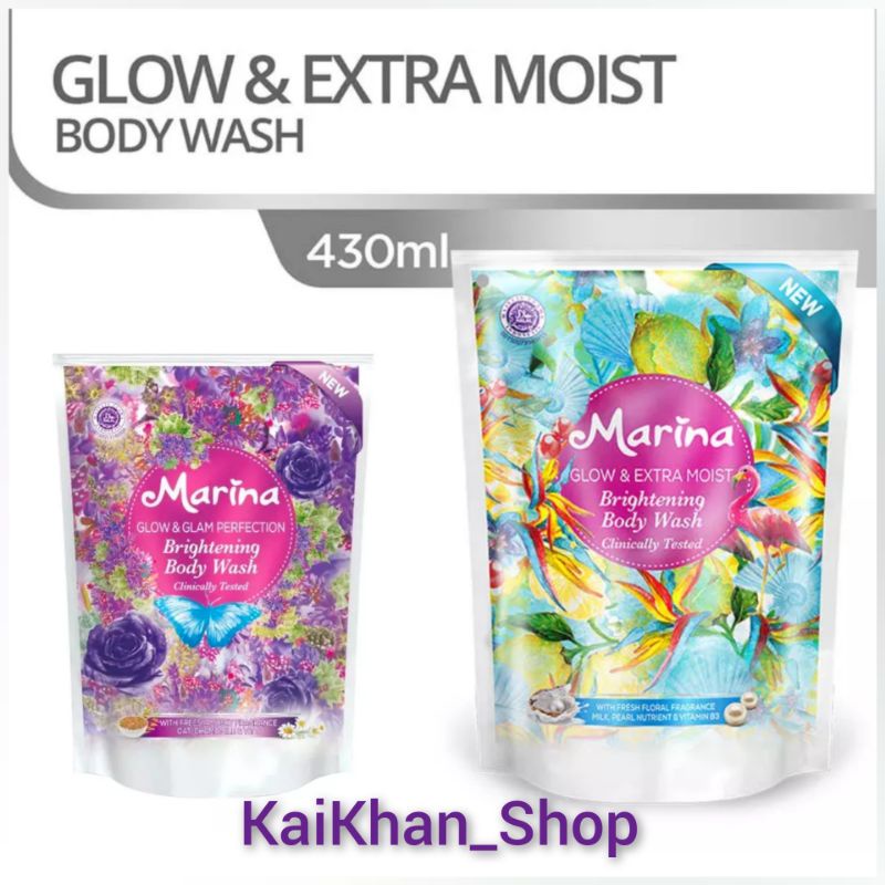 MARINA Brightening Body Wash [ Pouch 430ml ]