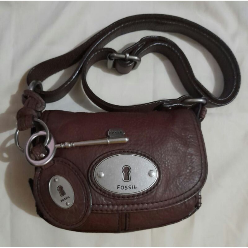 Tas fossil maddox mini flap espresso preloved