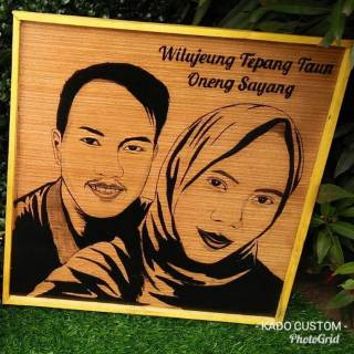 30x30cm Lukisan hadiah gift kado custom ultah ulang tahun anniversary