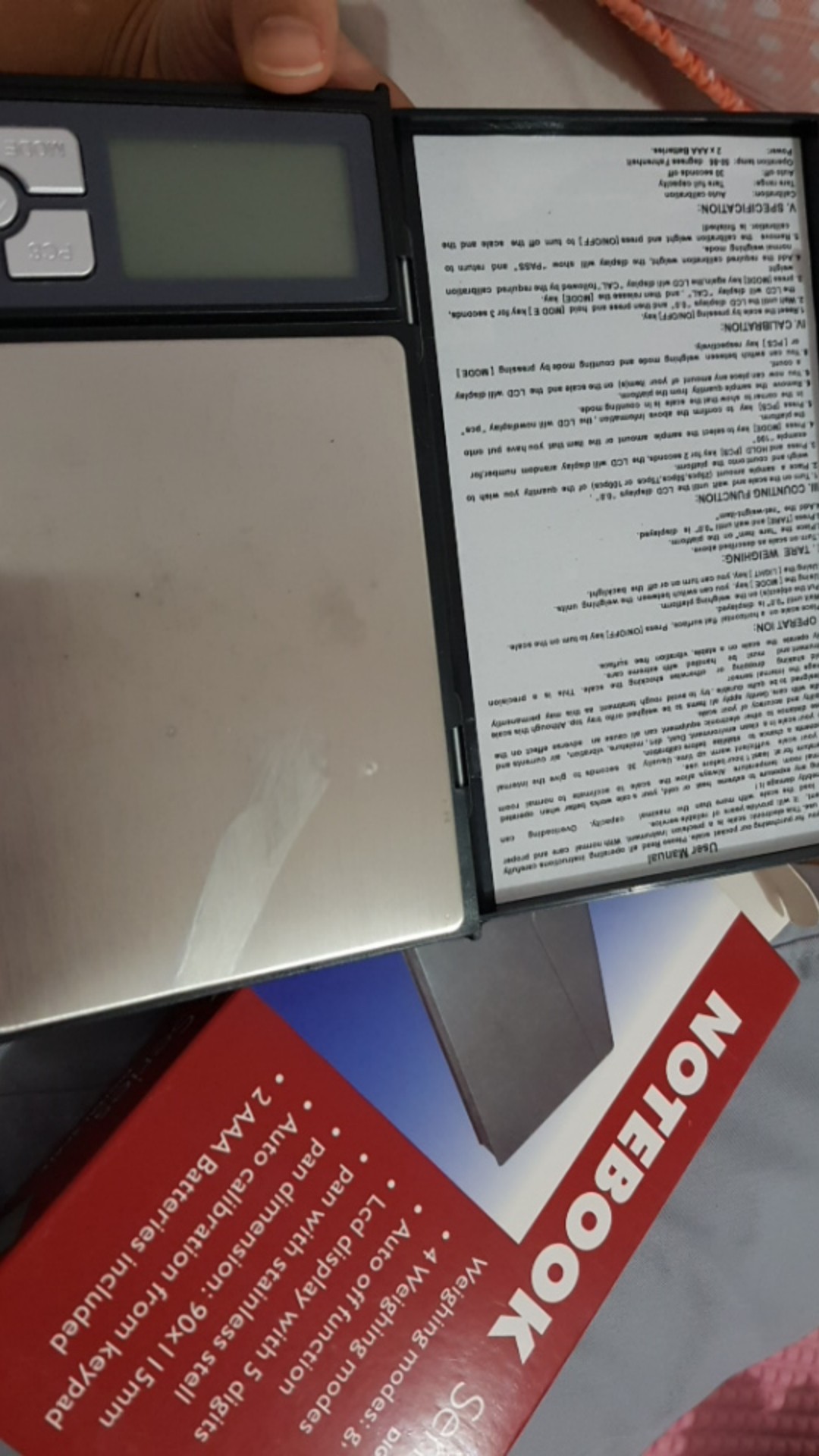 Timbangan Emas Digital Mini Notebook Series 500gr