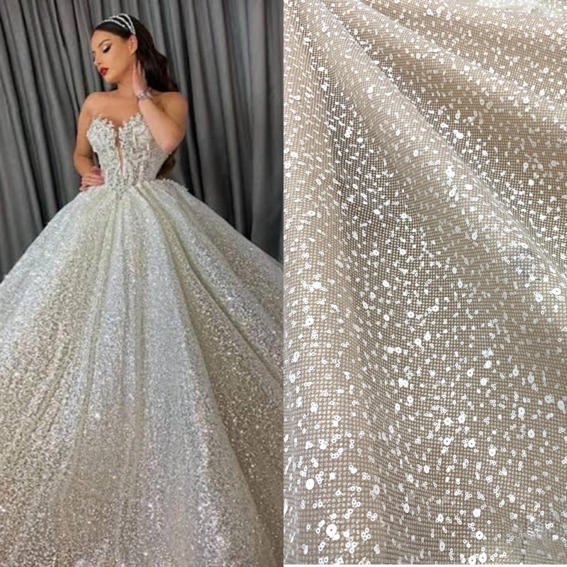 Tille Glitter Sequin / Bahan Kain Tille Glitter Sequin