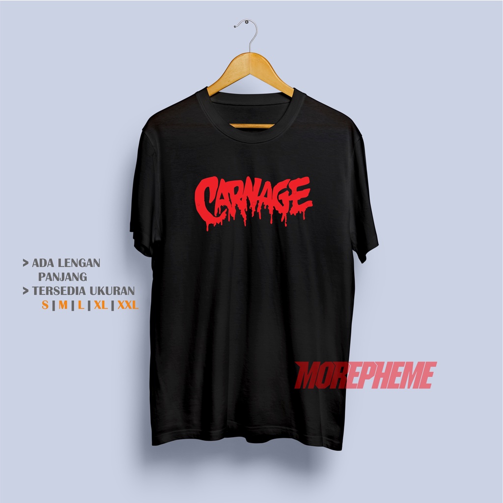 Kaos CARNAGE Venom Marvel Baju Superhero Carnage Keren Gaul Distro / Kaos Morepheme