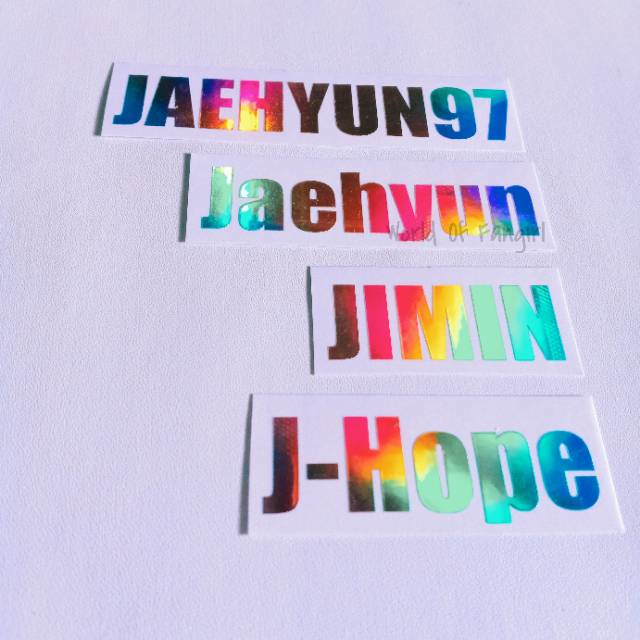 [Harga per huruf] CUTTING STICKER CUSTOM MURAH - KPOP / NON KPOP