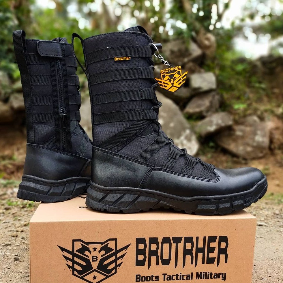 Sepatu PDL Ninja Kulit Sapi Asli Berkualitas Merk BROTRHER Sepatu Pdl Tni Polri Security Satpam