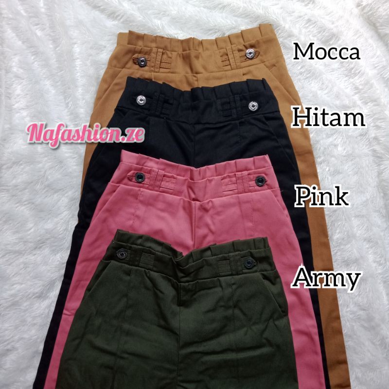 Baggy Pants Anak / celana anak SD / celana anak tanggung kekinian / celana panjang anak cewek 5-11th / celana anak warna putih