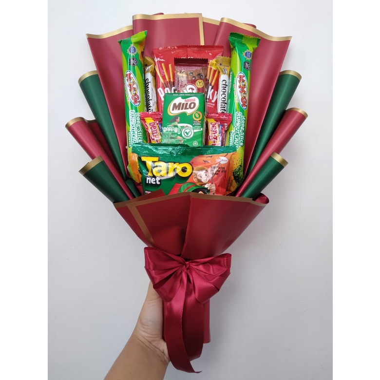 

hampers bucket snack special hijau merah