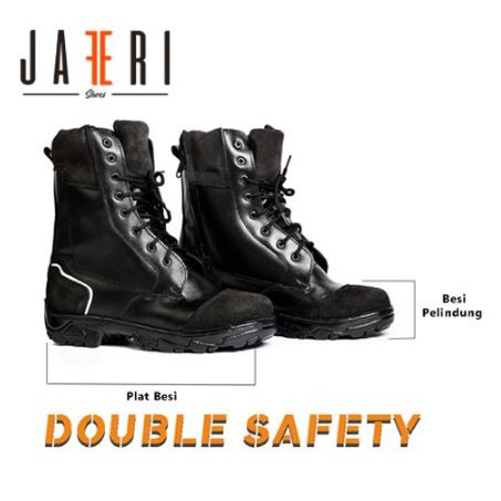 Sepatu PDL Safety DAMKAR terbuat dari Bahan Kulit Asli Sepatu Pemadam Kebakaran Sepatu Jatah SAFETY 