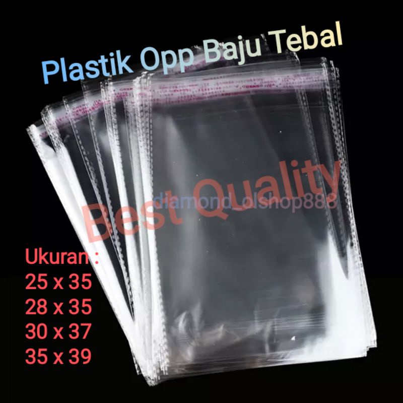 Plastik Opp Seal Baju / Plastik Packing Bening / Plastik Opp Seal