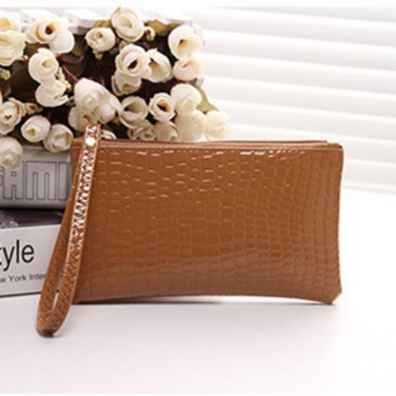 Medan Termurah Clutch wanita croco leather import dompet wanita hp croco