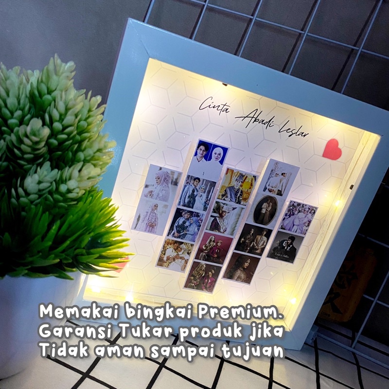 kado viral KOLASE LIGHT FRAME by Wopika Creative | hadiah birthday anniversary, graduation, ldr, dll