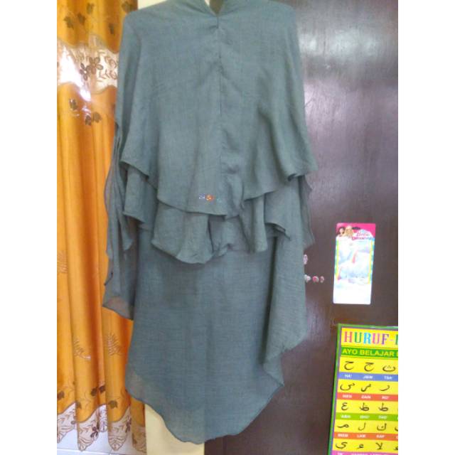 Khimar sisesa bahan katun