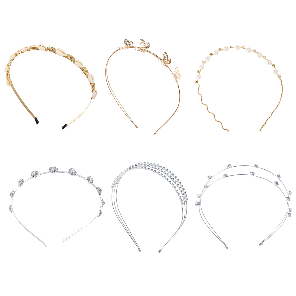 YEEZII Sweet Elegant Pearl Crystal Headband Korean Butterfly Bride Hairband Women Fashion Hair Accessories