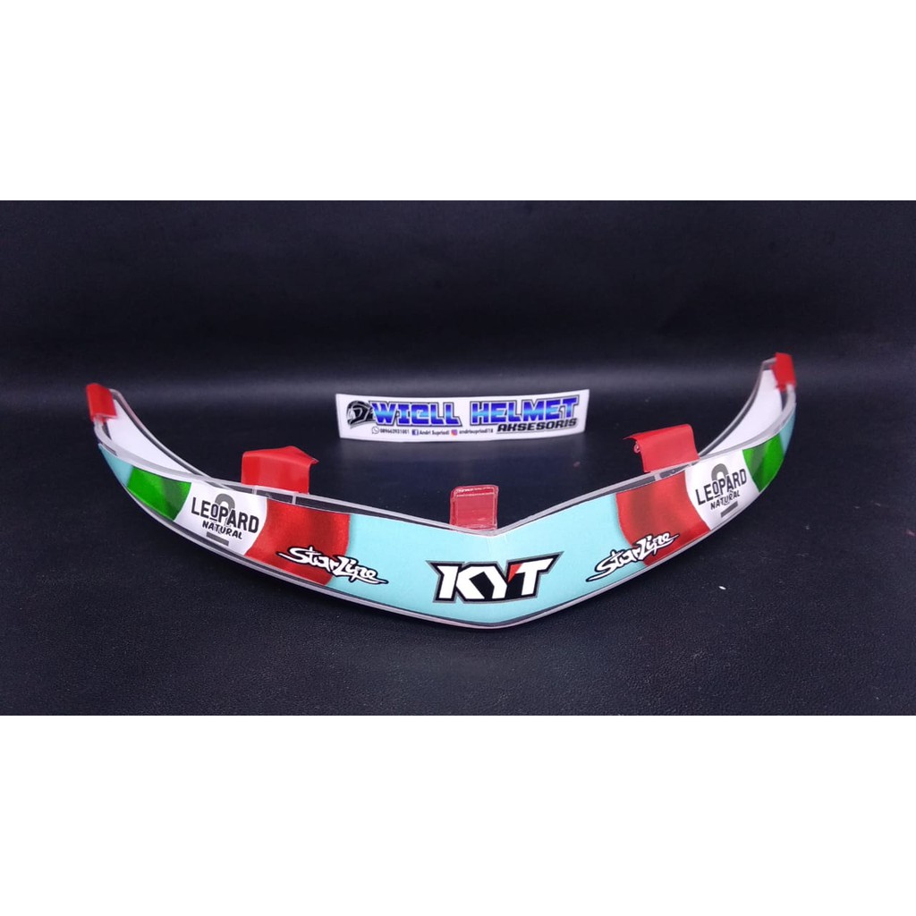 ( Free Stiker Visor 1Set ) Spoiler 3D KYT TT Course Dalla porta