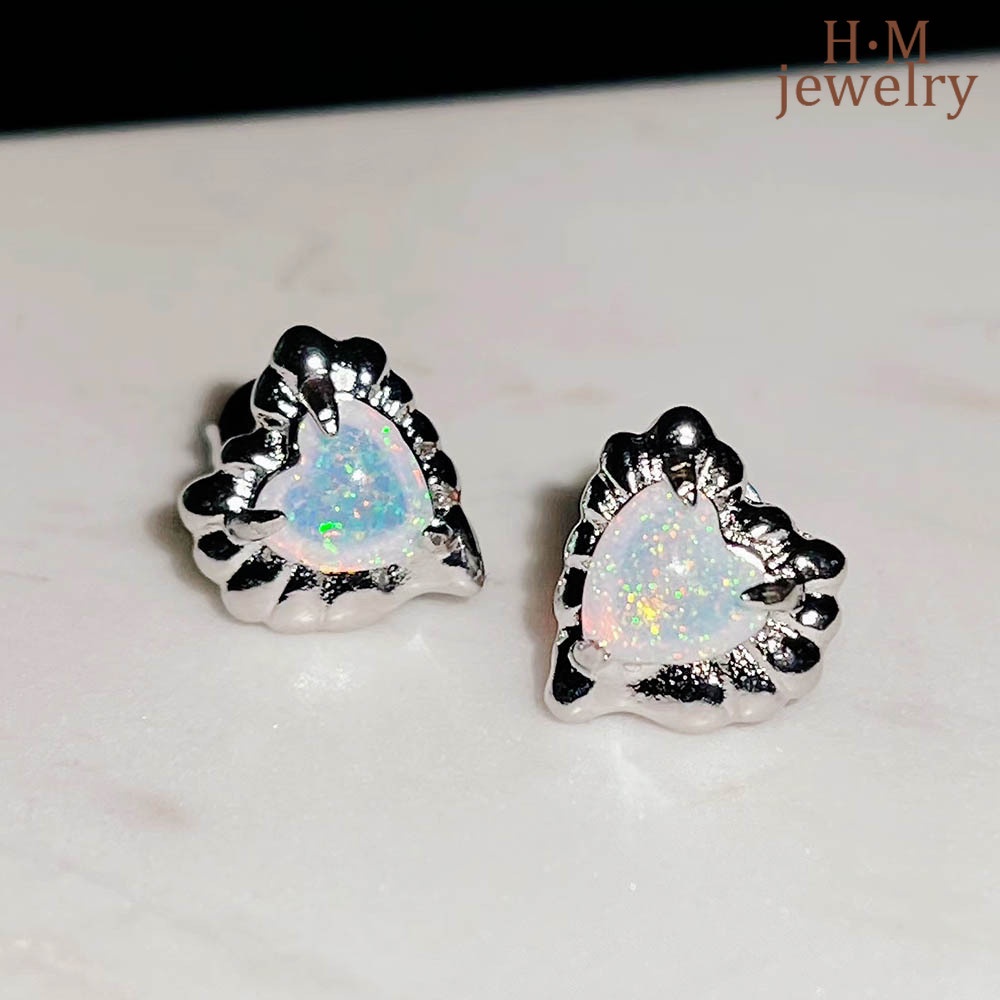 Anting Tusuk Sterling Silver 925 Desain Hati Flat Simple Untuk Wanita